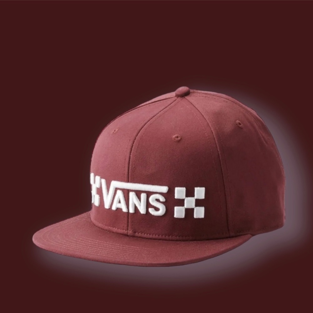 New Men's Vans Embroidered Logo Snapback Hat One Size Color Port Royale